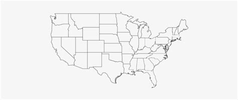 50 States Map Outline