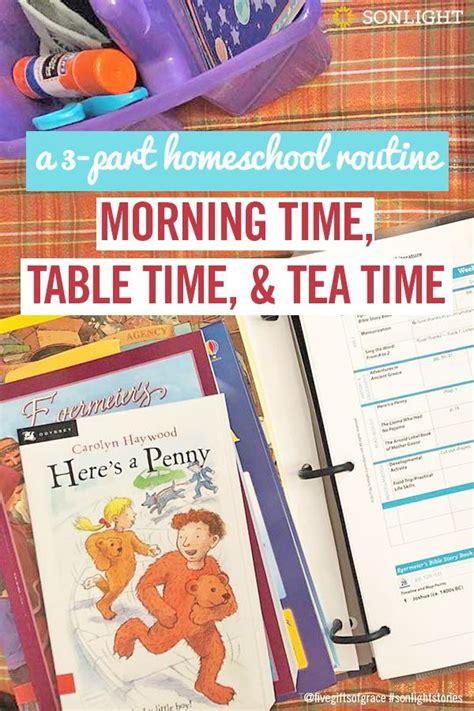 A 3 Part Homeschool Routine Morning Time Table Time And Tea Time