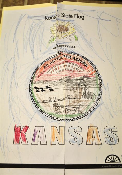 Kansas State Flag Coloring Page | @Fresh Color