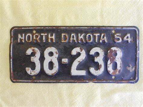 1954 North Dakota License Plate