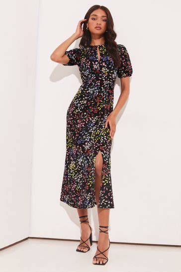 Buy Lipsy Jersey Short Sleeve Keyhole Ruched Midi Dress From Next Ireland