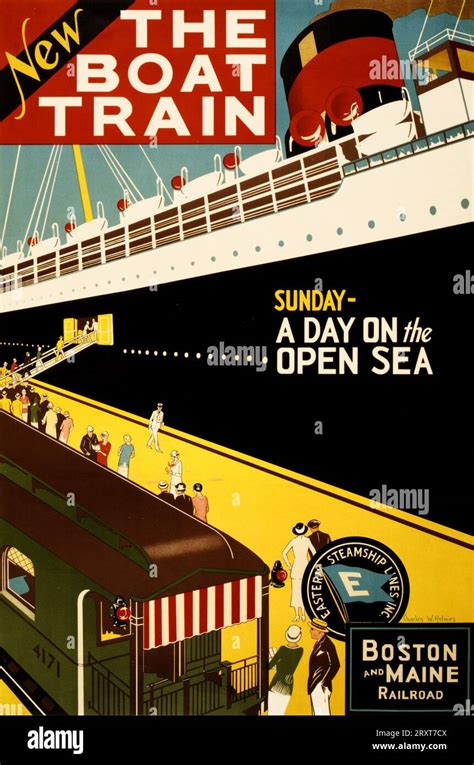 New The Boat Train Travel Poster 1925 New The Boat Train Sunday