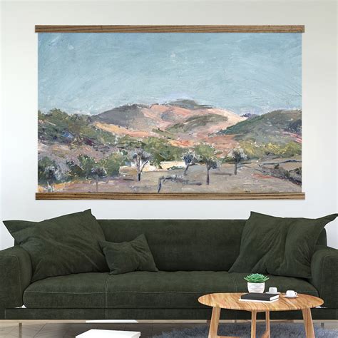 Extra Large Canvas Print- Hill with Trees Landscape – Hangout Home