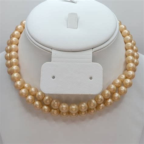 Jewelry Vintage Double Strand Cream Faux Pearl Collar Necklace Poshmark