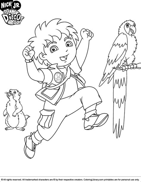 Go Diego Go Coloring Sheets