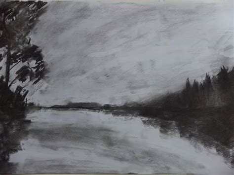 Dark Landscape Drawing by oded berghaus | Saatchi Art