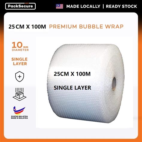 Bubble Wrap Single Layer 25cm x 100m 泡泡纸 泡泡膜 0 25m x 100m MAXIMUM 5