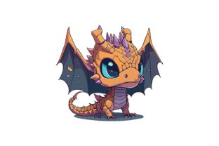 Cute Dragons Clipart Cute Dragons PNG Graphic By Phoenixvectorarts