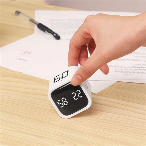 Productivity Cube Timer Gravity Sensor Flipping Led Display 4 Preset