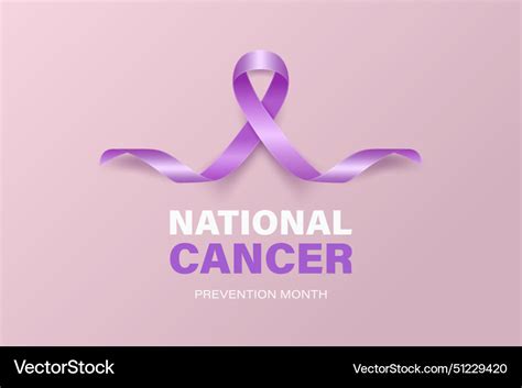 National Cancer Prevention Month February Banner Vector Image