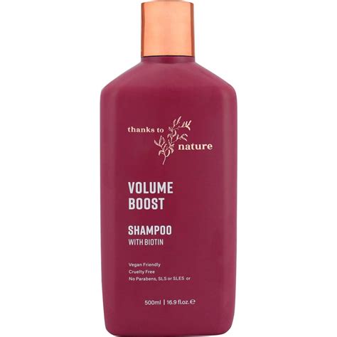 Thanks To Nature Volume Boost Shampoo With Biotin 500ml Woolworths