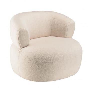 Fauteuil Bouclettes Crues Bobun Maisons Du Monde