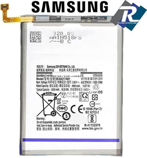 Batteria Per Samsung Galaxy A12 Sm A125 A21s Sm A217 Eb Ba217aby Sost Originale Ebay