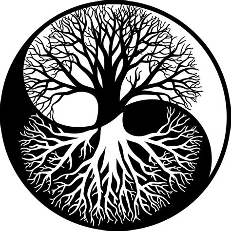 Tree Of Life Ying Yang DXF SVG EPS Png Etsy Israel