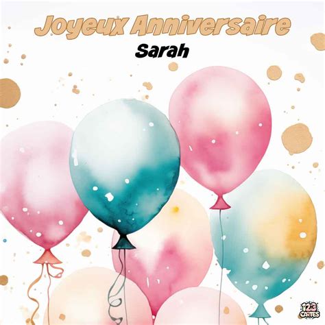 Cheval Avec Le Texte Joyeux Anniversaire Sarah 123cartes