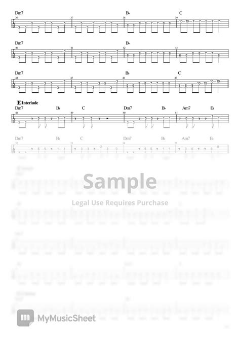 結束バンド あのバンド Tabのみ ベース Tab譜 5弦 Sheet By Ts Bass Score