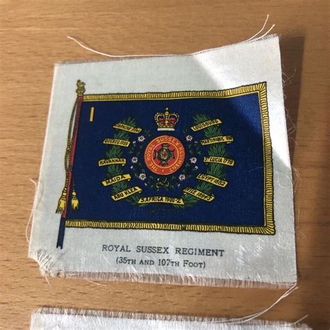 Silk WW1 BDV John Sinclair Regimental Colours WW1 Era Welsh Sussex