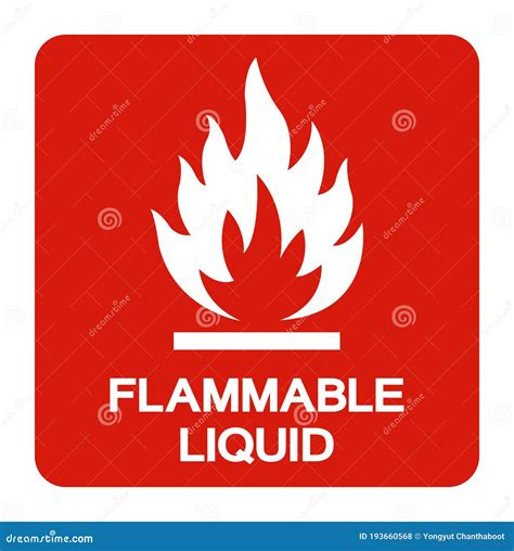 Flammable Liquid Symbol Sign ,Vector Illustration, Isolate On White ...