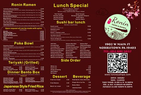 Ronin Sushi & Ramen - Japanese Restaurant｜Online Order｜Norristown｜PA