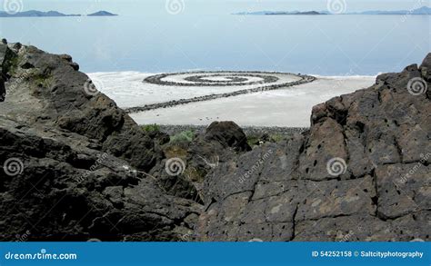 The Spiral Jetty On The Great Salt Lake Editorial Stock Photo Image