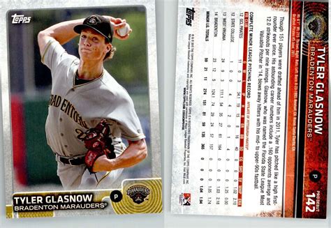 Tyler Glasnow Topps Pro Debut Bradenton Marauders Ebay