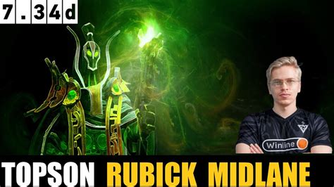 TOPSON PLAYING Rubick MID 7 34D DOTA 2 HIGHEST MMR MATCH Dota2