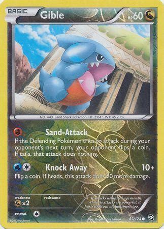 Gible 87 124 Common Reverse Holo Playset