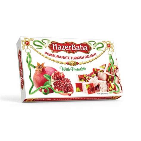 Hazer Baba Pomegranate Turkish Delight With Pistachio Oz G