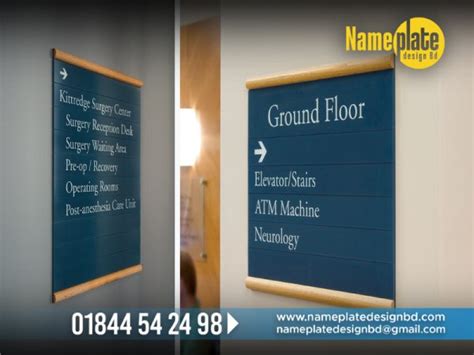 Hospital Floor Direction Nameplate Provider Bd Reception Nameplate Bd