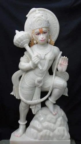 White Marble Lord Hanuman Statues For Worship Size 30 Inches At Rs