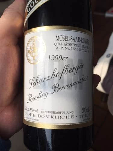 Bisch Fliche Weing Ter Trier Hohe Domkirche Scharzhofberger Riesling