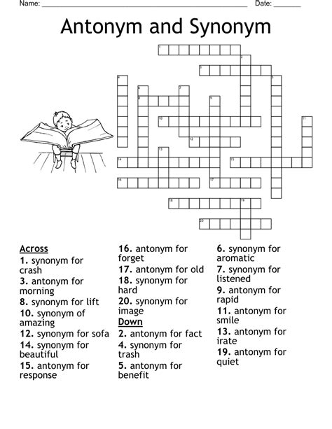 Antonym Word Search Puzzles