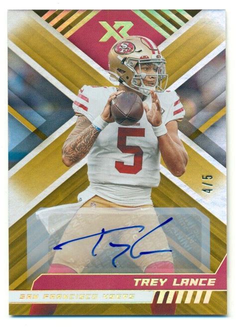 Trey Lance [Autograph Gold] #56 Prices | 2022 Panini XR | Football Cards