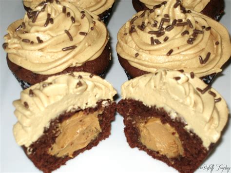 Chocolate Peanut Butter Filled Cupcakes How Sweet Eats Cupcake