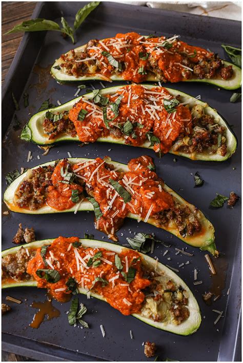 Italian Sausage Stuffed Zucchini Recipe