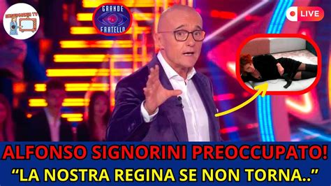 ALFONSO SIGNORINI IN ALLARME PER IL GRANDE FRATELLO SE NON TORNA LA