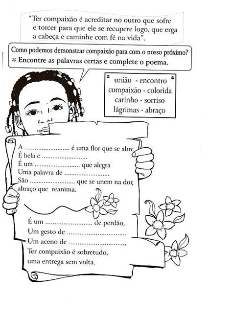 Atividade de Ensino Religioso Compaixão Atividades Educativas