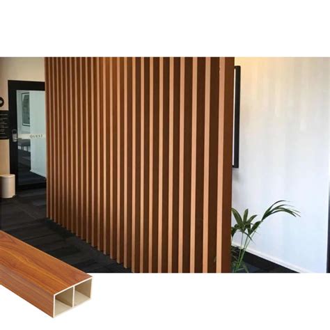 WPC PVC Wood And Plastic Composite Timber Partition Decoration Tube