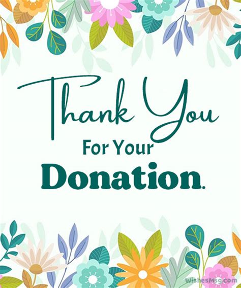 Thank You Messages For Donation Wishesmsg