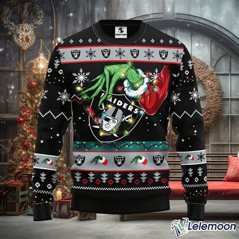 Raiders Grnch Christmas Ugly Sweater - Lelemoon