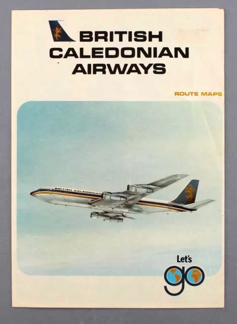 BRITISH CALEDONIAN AIRWAYS Airline Route Maps Boeing 707 Bcal Cabin