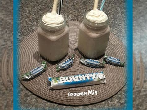 Bounty Milkshake Recipe By Naeema Mia Recipe Milkshake Milkshake