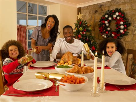 Family Having Christmas Dinner Stock Photo - Image: 20467670