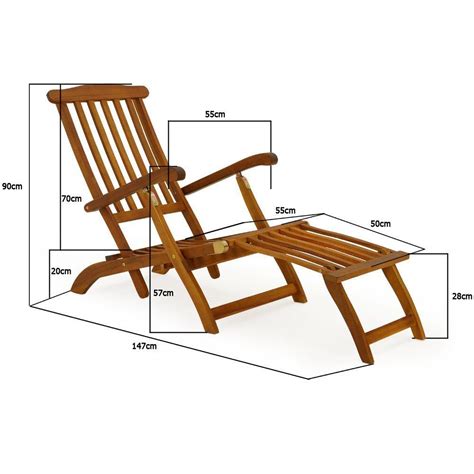 Deuba Sun Lounger Queen Mary Fsc Certified Acacia Wood 160kg Load