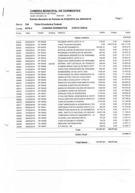 Extrato Bancario E Comprovante De Renda Financial Report