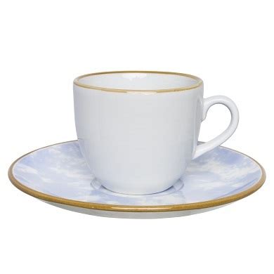 Taza Te Con Plato 200 Ml Porcelanas Oxford Celeste Loymil SA