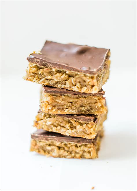 Sheet Pan Chocolate Peanut Butter Oatmeal Cookie Bars Glitter Inc