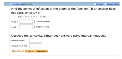 Solved 7 14 Points LarCalc 11 3 4 030 My Notes Ask Your Chegg