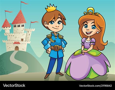 Prince And Princess Royalty Free Vector Image Vectorstock