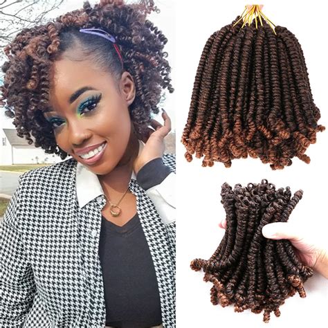 Buy 8 Packs 6 Inch Short Bob Spring Twist Crochet Hair Pretwisted Spring Twist Hair Short